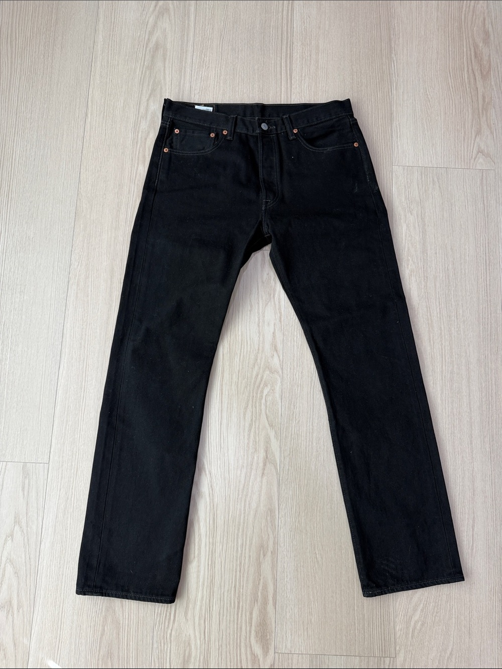 Levi's Black Straight Jeans - Classic Five-Pocket